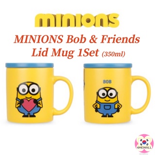 MINIONS Bob &amp; Friends Lid Mug Set (1P) 350ml, Cup, Mug Cup