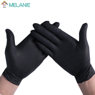 สินค้า 1Pc Wear Resistant Household Disposable Black Non-slip Nitrile Gloves / Rubber Latex Food Cleaning Dishwashing Gloves