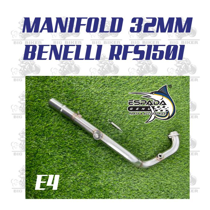 Benelli RFS150 ท่อไอเสีย 28 มม. เหล็กมาตรฐาน E4 32 มม. ESPADA | Shopee ...
