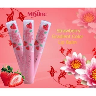 mistine สตรอเบอร์รี่ ลิปสติก PINK MAGICสีชมพูสีลิป ลิปมันบำรุงริมฝีปาก ลิปสติก EXP01/2025