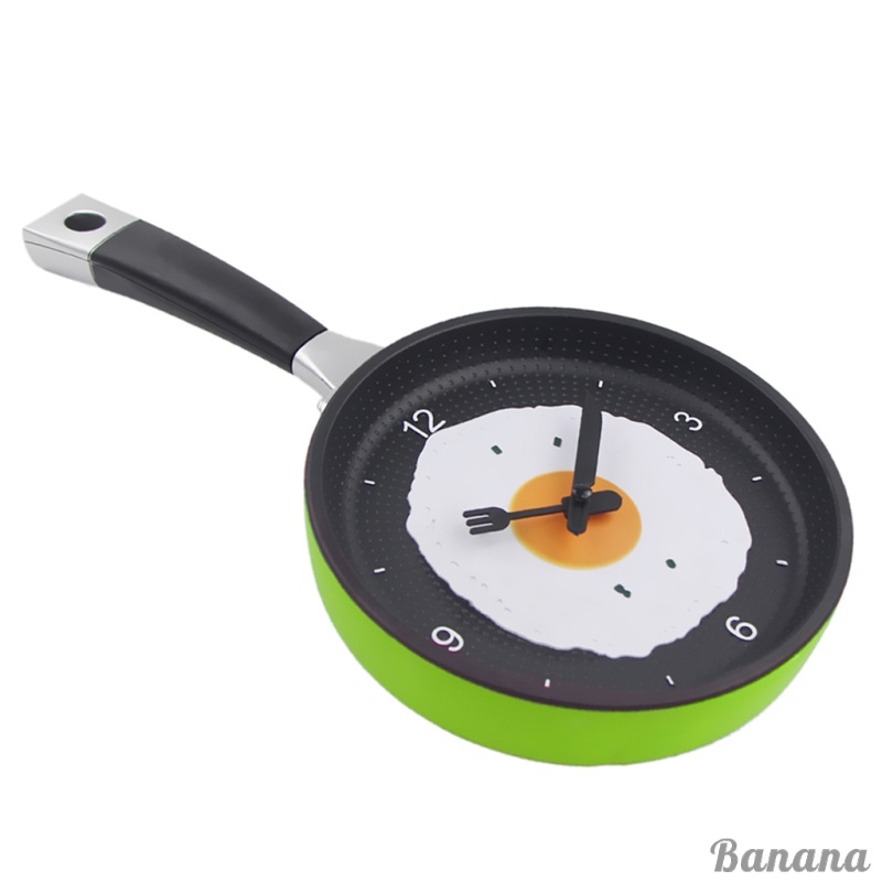 frying-pan-with-fried-eggs-design-wall-clock-9x8inch-for-kitchen-living-room-bedroom-decor