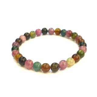 สร้อยข้อมือกำไลทัวมารีน ขนาด 5.5mm แท้ Natural Tourmaline Beads Bracelet ลูกปัดธรรมชาติ หินนำโชค