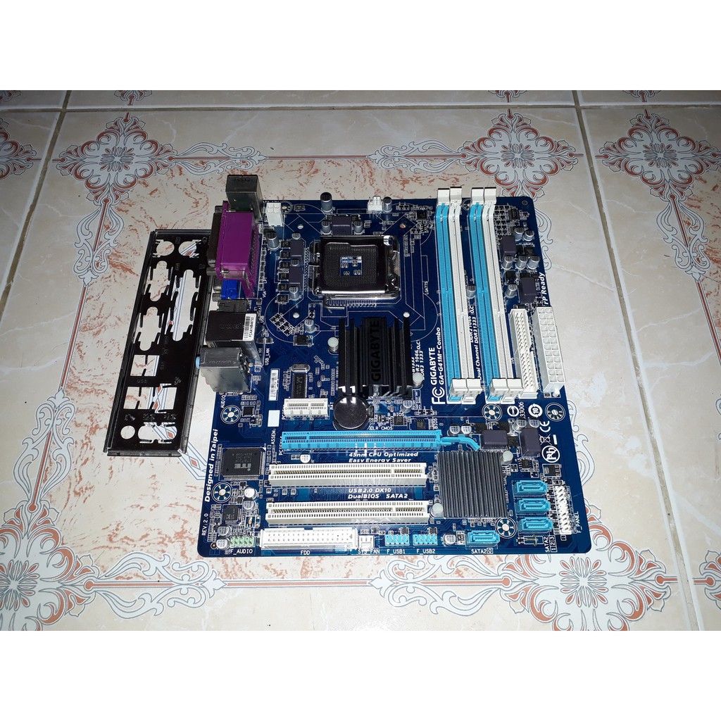 Mainboard 775 Gigabyte GA-G41M-COMBO REV1.3 พร้อมฝาหลัง Mainboard 775 Gigabyte GA-G41M-COMBO REV1.3 พร้อมฝาหลัง