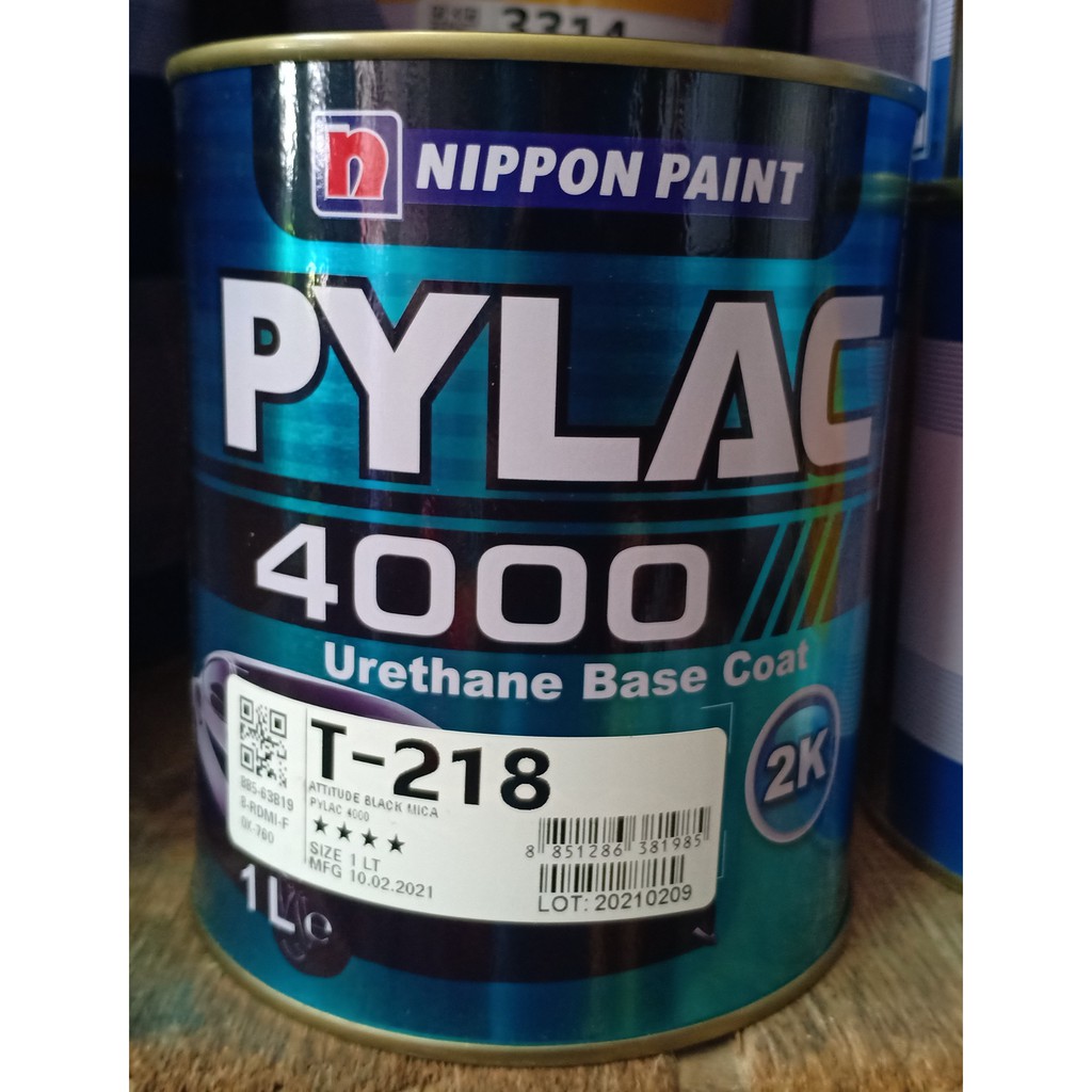 สีพ่นรถยนต์-สีพ่นรถยนต์2k-สีรถยนต์-toyata-pylac-4000-สีไพแลค-2k-เบอร์-t-218-สีดำโตโยต้า-ขนาด-1-ลิตร
