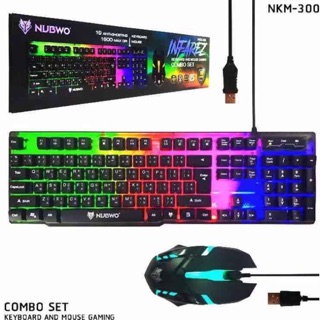 NUBWO NKM-300 พร้อมเมาส์ INFAREZ ของแท้ประกัน 1 ปี (Gaming Keyboard)