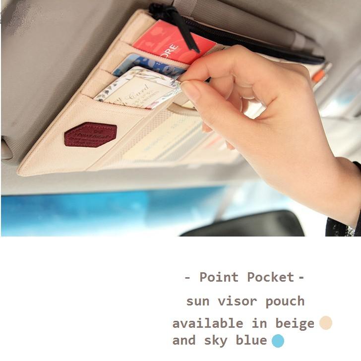 point-pocket-ที่จัดเก็บสิ่งของติดที่บังแดดในรถยนต์