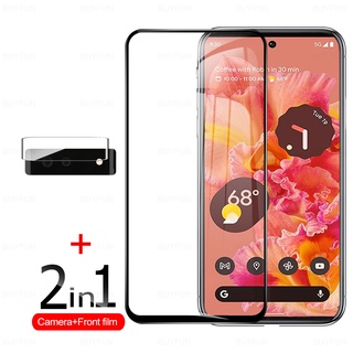 2-in-1 Full Cover Tempered film For google pixel 6 5a 5G 4a 4G Protective Film Screen Protector Tempered Glass Protection Glass