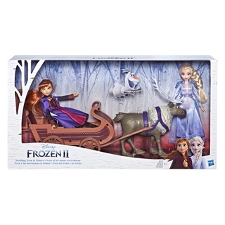 Disney Frozen Sledding Sven and Sisters Elsa and Anna Fashion Dolls With Sven Toy and Sled