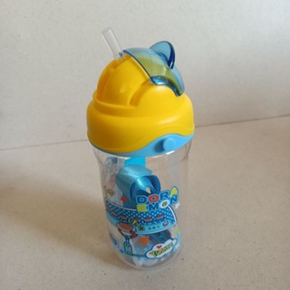 กระติกน้ำ BPA Free โดราเอม่อน Doraemon มีหลอดในตัว ขนาดสูง 7 นิ้ว ความจุ 420ml