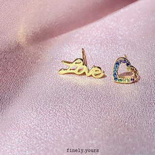 finely.yours 925 Stering Silver Jewelry| ต่างหูเงินแท้ ชุบทอง รุ่น Sending Love Earrings