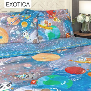 EXOTICA ชุดผ้าปูที่นอนรัดมุม + ปลอกหมอน ลาย Moonwalk สำหรับเตียงขนาด 6 / 5 / 3.5 ฟุต