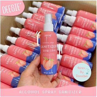 DEESIE ดีซี่ สเปรย์แอลกอฮอล์กลิ่นพีช Alcohol Spray Sanitizer 100ml. หมดอายุ 1/1/67