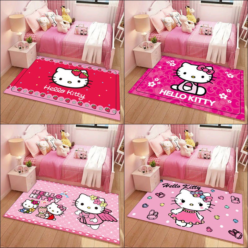 hello-kitty-พรมปูพื้นห้องนอน-พรมปูพื้น-พรมปูพื้นน่ารัก-ผ้าปูพื้นห้องนอน