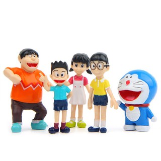 DORAEMON NOBITA NOBI Allgoods ฟิกเกอร์โดราเอมอน 5 ชิ้น / ชุด