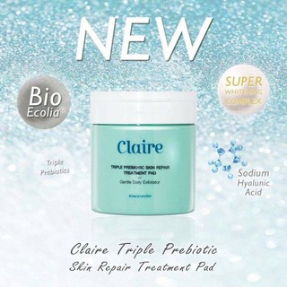 Claire Triple Prebiotic Skin Repair Treatment Pad 60แผ่น