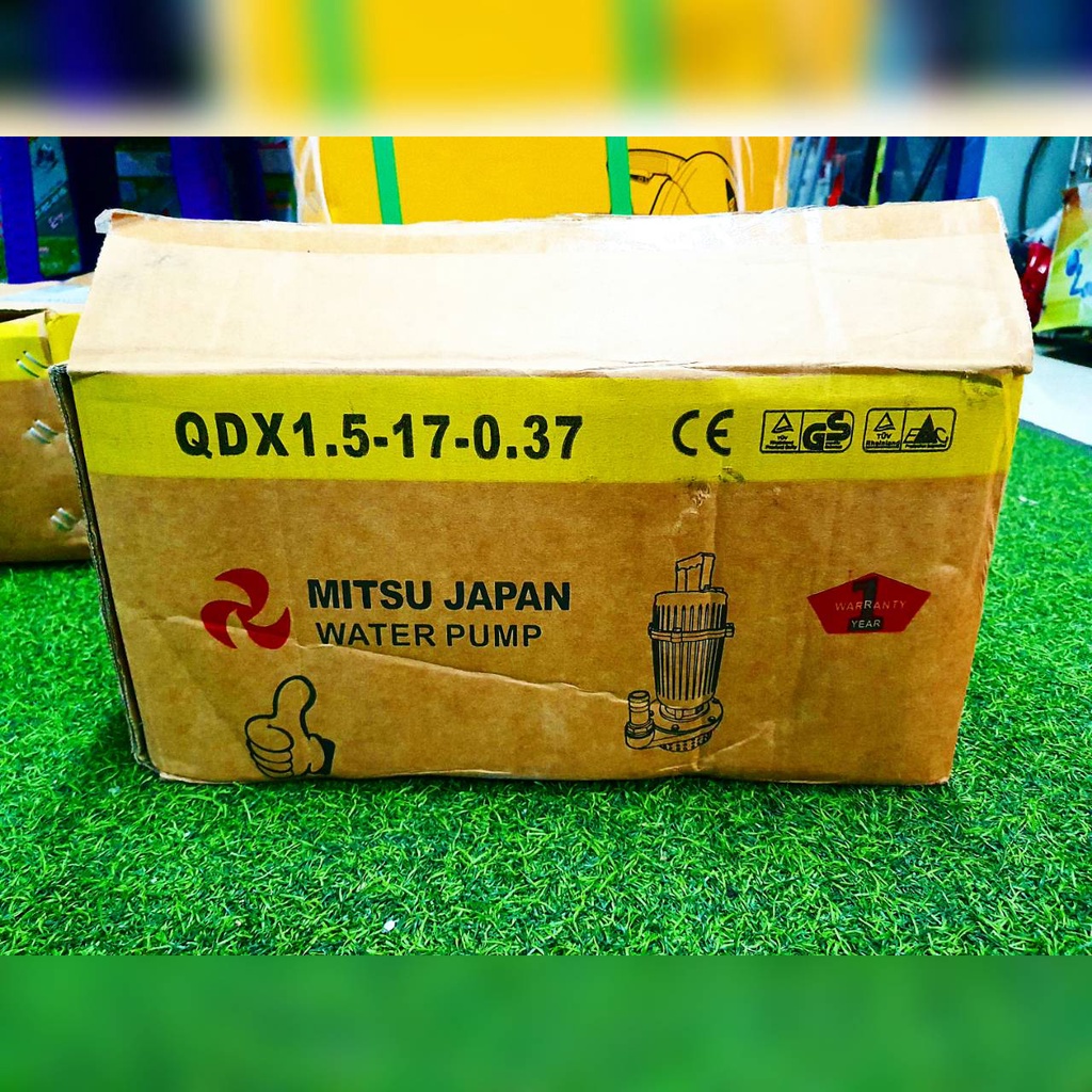 mitsujapan-ไดโว่-รุ่น-qdx1-5-17-0-37-370วัตต์-220v-ท่อออก-1นิ้ว-สีเหลือง-ปั๊มน้ำ-ปั๊มแช่-ปั๊มจุ่ม-ไดโว่