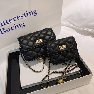 กระเป๋าสะพายข้าง กระเป๋าโท้ทใส Chanel Style Rhombus CHAIN BAG สำหรับผู้หญิง2020ใหม่แฟชั่น Mini Mobile Phone BAG All-Matc