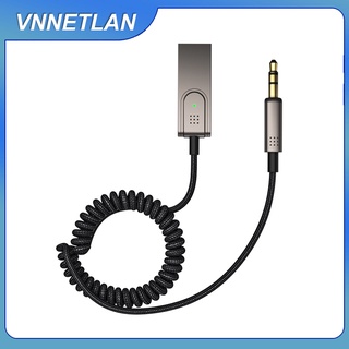 🚀VNNETLAN🚀usb bluetooth รถยนต์ สายเชื่อมต่อเสียงสเตอริโอ สำหรับบนรถยนต์ บลูทูธ 5.0 แจ็ค 3.5 มม.