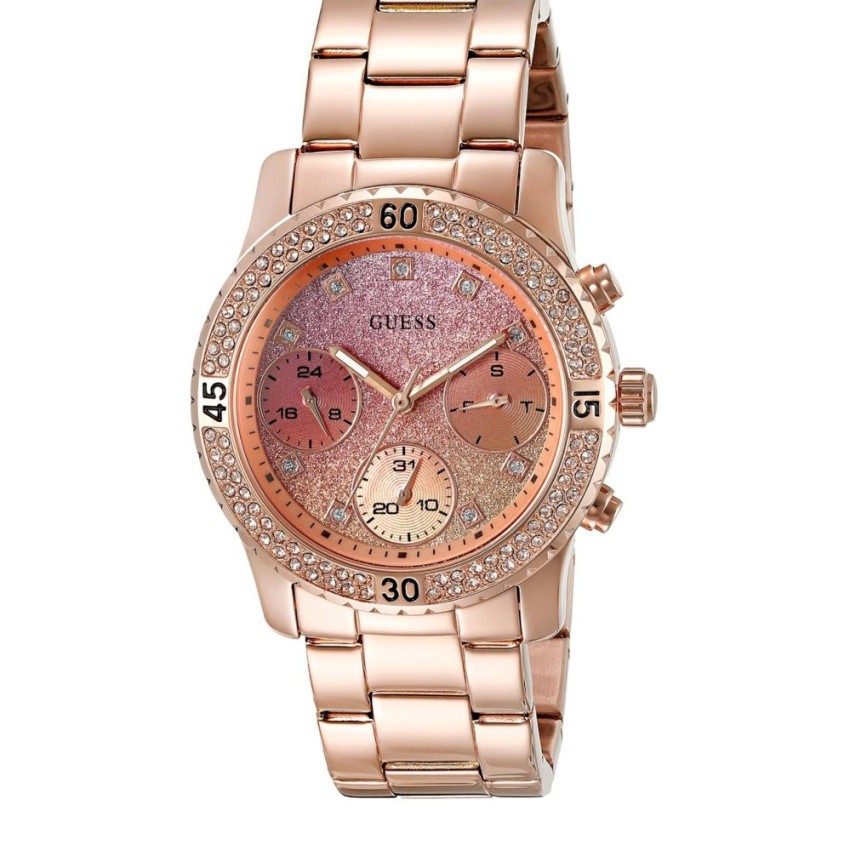 guess-womens-u0774l3-rose-gold-tone-watch-with-pink-multi-functiondial-black