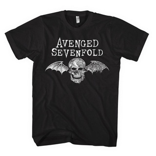 เสื้อยืด ผ้าฝ้าย พิมพ์ลาย Avenged Sevenfold Death Bat  3D สีดํา สําหรับผู้ชาย DF12HJ6967