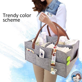 ภาพหน้าปกสินค้า【nono】Baby Diaper Caddy Organizer Holder Shower Basket Nursery Storage Bin Car Storage Basket Wipes Toys Tote Bag Dark Grey ซึ่งคุณอาจชอบราคาและรีวิวของสินค้านี้