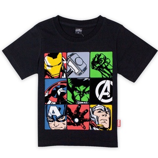 🔥 Avengers Boy Flock Print T Shirt - เสื้อเด็กโต Size 3-13 ปี ลายอเวนเจอร์  สินค้าลิขสิทธ์แท้100% characters studio 🔥