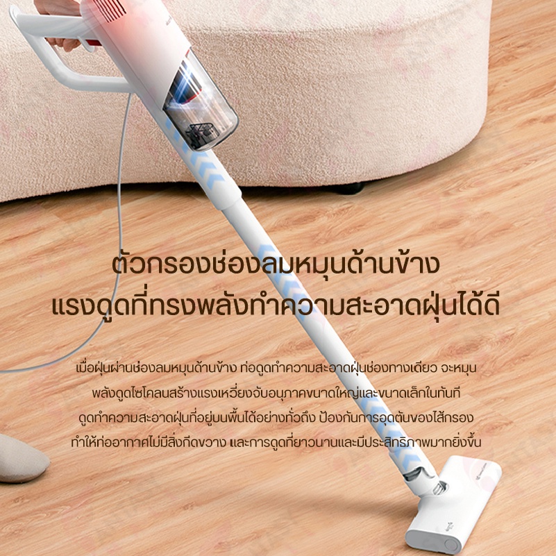 เครื่องดูดฝุ่น-deerma-dx300-dx888-handheld-vacuum-cleaner-ออกแบบให้มีขนาดเล็กและบางเบา-ที่ดูดฝุ่น-เครื่องดูดฝุ่น