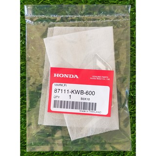 87111-KWB-600 สติ๊กเกอร์ฝาครอบตัวถัง Honda แท้ศูนย์