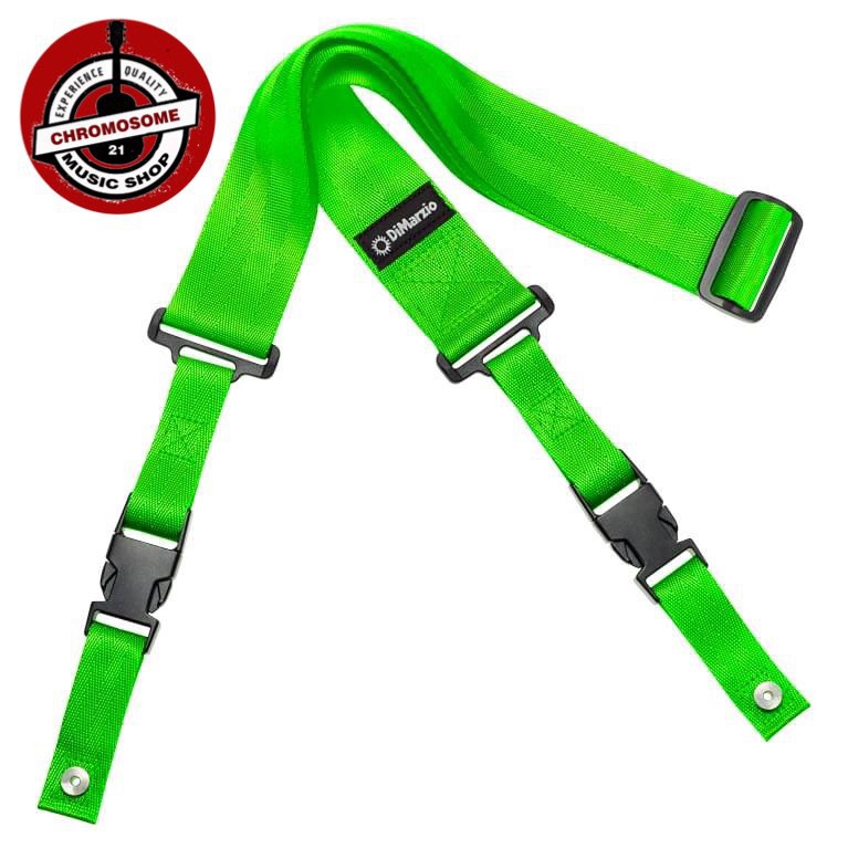 สายสะพายกีตาร์-dimarzio-2-inch-nylon-cliplock-สี-neon-green