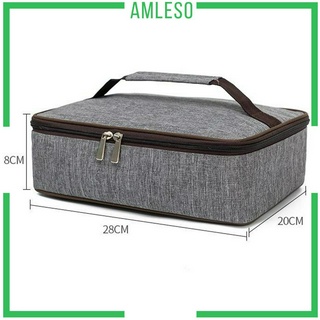 สินค้า ( Amleso ) กระเป๋าใส่กล่องอาหารกลางวันแบบมีซิปสีเขียว