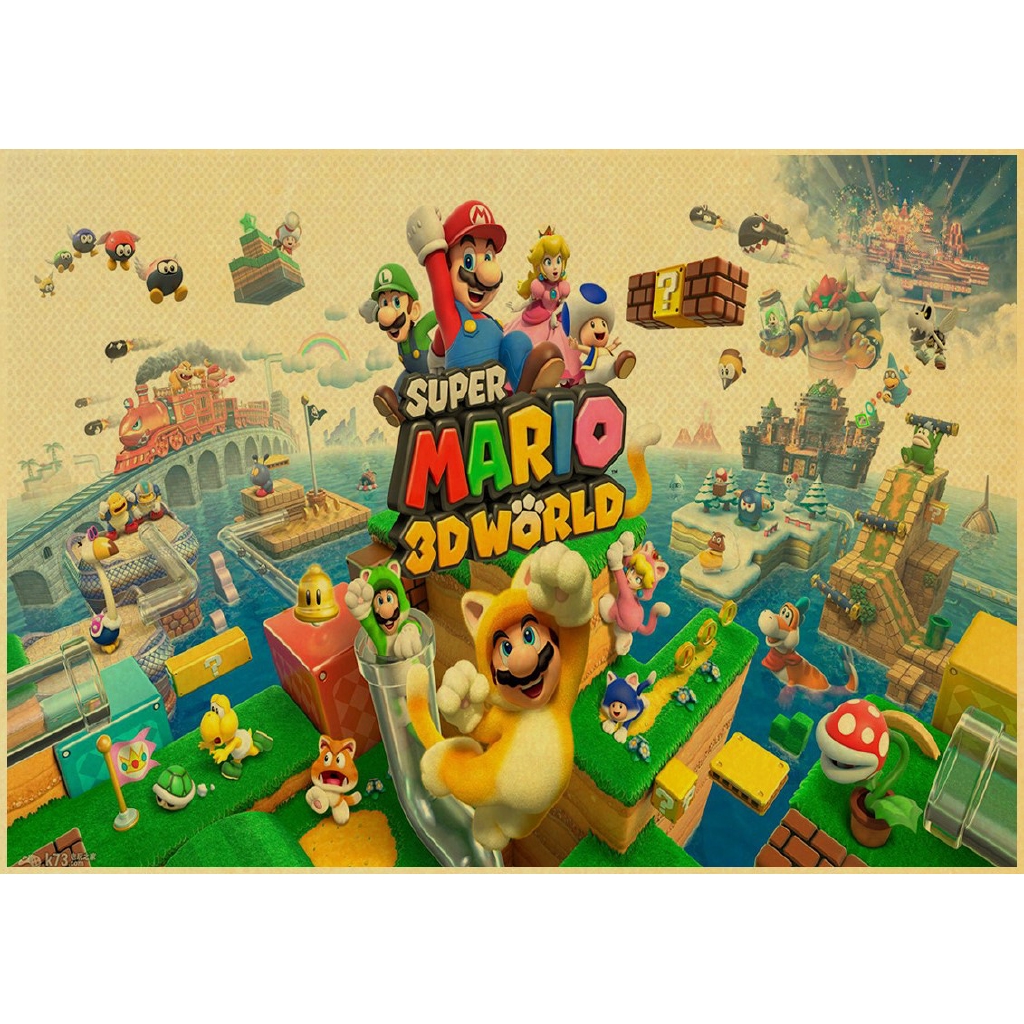 ภาพหน้าปกสินค้าสติกเกอร์โปสเตอร์ ลาย SUPER Mario BROS Mario สไตล์คลาสสิก สําหรับตกแต่งผนังบ้าน จากร้าน qinglai.th บน Shopee