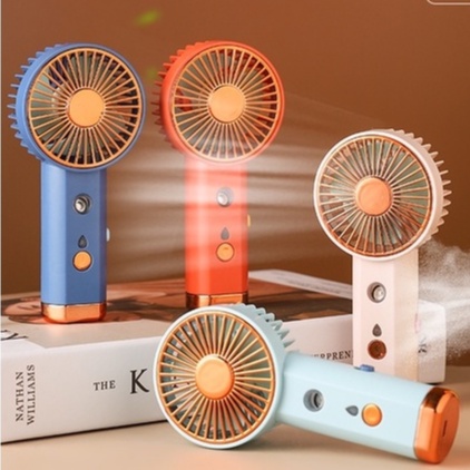 พัดลมไอน้ำพกพา-steammini-fan-พัดลมไอน้ำแบบมือถือ-แบบพกพา-สีพาสเทล-ลายการ์ตูน-พัดลมขนาดเล็กพร้อมสเปรย์