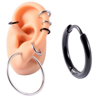 ต่างหูห่วงสแตนเลสสําหรับเจาะแหวน Cliker Unisex 1 ชิ้น