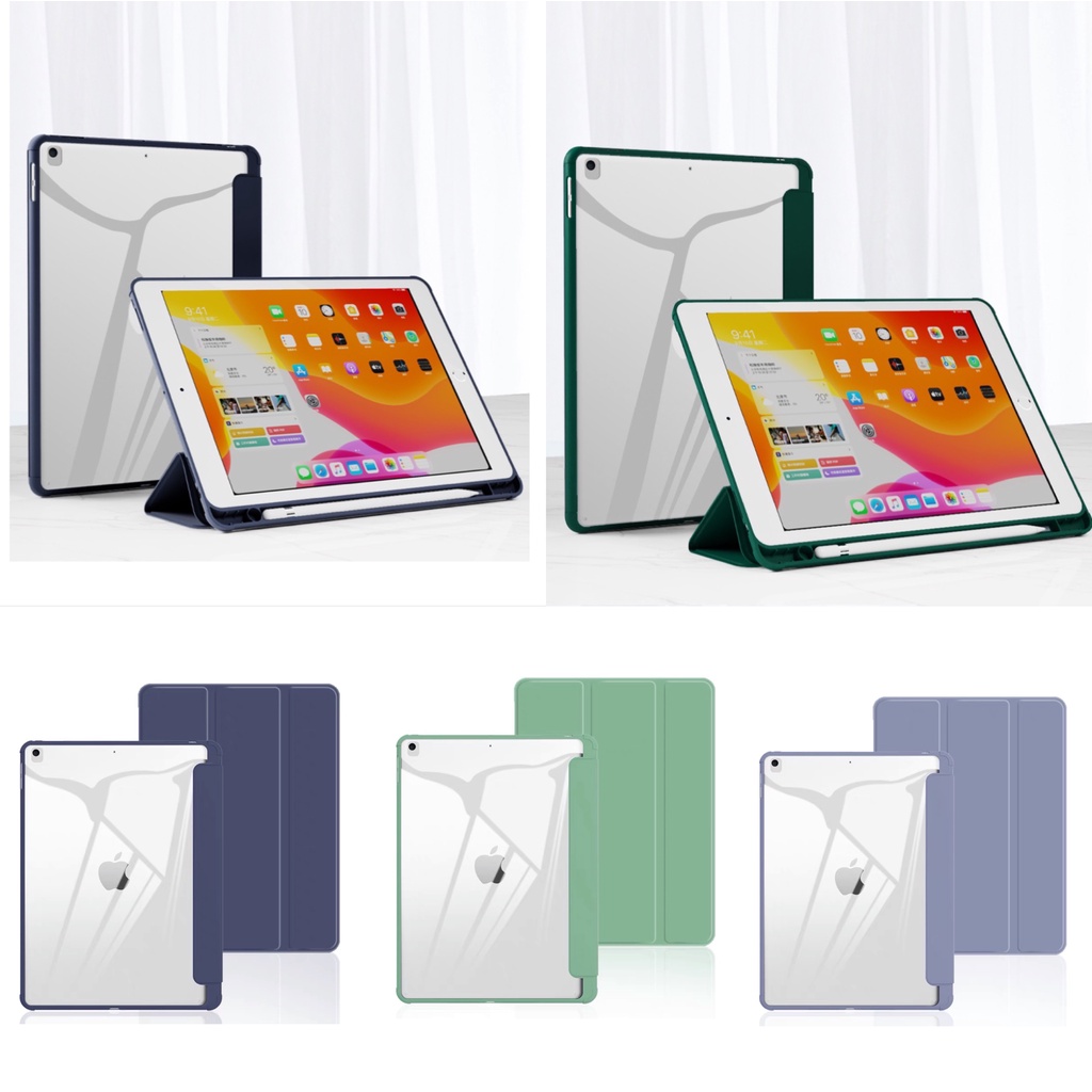 ภาพหน้าปกสินค้าด้านหลังอะคริลิคใส ไม่เหลืองทนทาน iPad mini12345 iPad Air1 Air2 9.7 gen5 gen6 gen7 gen8 10.2 iPad Air3 Pro10.5 Air4 10.9
