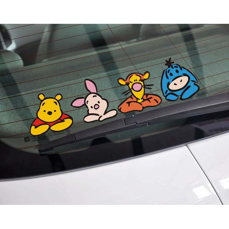 สติกเกอร์ ลายการ์ตูน Winnie the Pooh สำหรับตกแต่งรถยนต์
