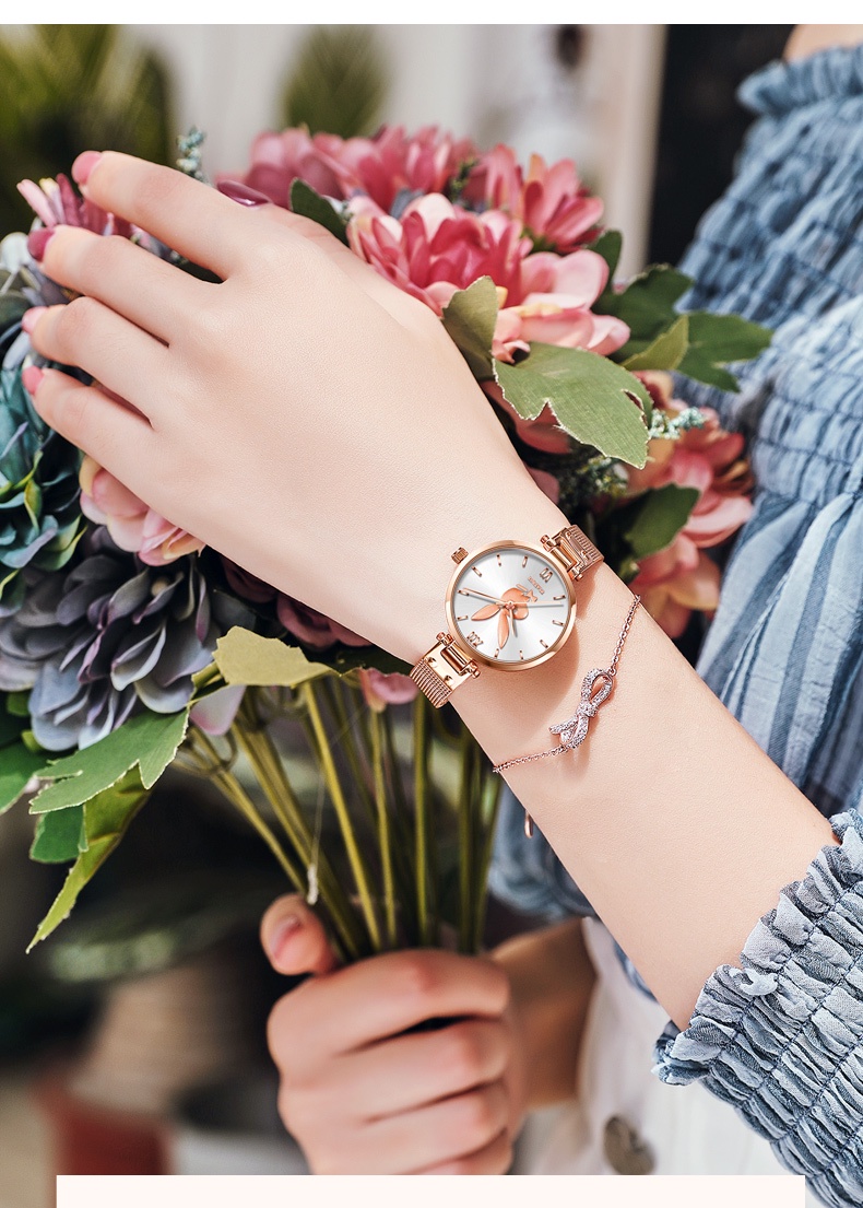 มุมมองเพิ่มเติมของสินค้า PLAYBOY 2037 นาฬิกาข้อมือผู้หญิงกันน้ำได้ 100% นาฬิกาแบรนด์เนม แท้ ประกัน ศูนย์ สายสแตนเลส