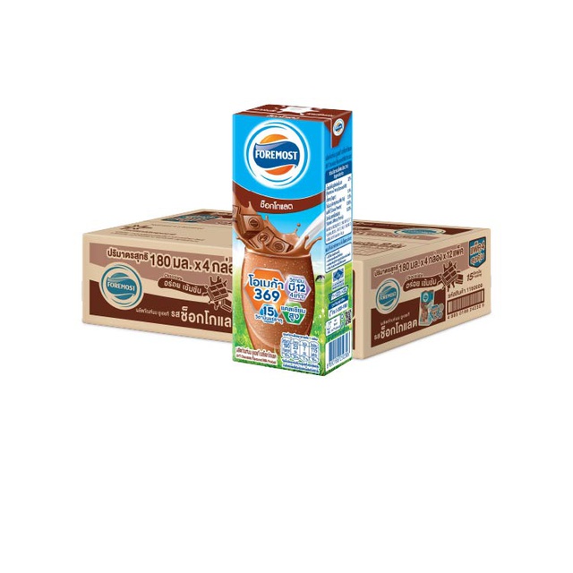 ภาพหน้าปกสินค้าโฟร์โมสต์ รสช็อกโกแลต 180มล (48กล่อง/ลัง) Foremost Chocolate Milk 180ml (นมกล่องUHT) จากร้าน foremost_official_shop บน Shopee