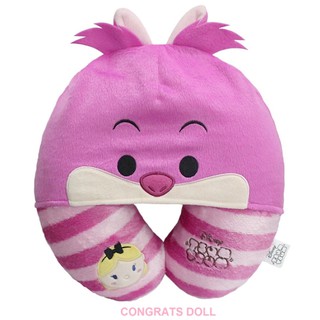 (ลิขสิทธิ์แท้ ส่งฟรี) หมอนรองคอ แมว เชสเชียร์ Cheshire Cat ซูมซูม Tsum Tsum