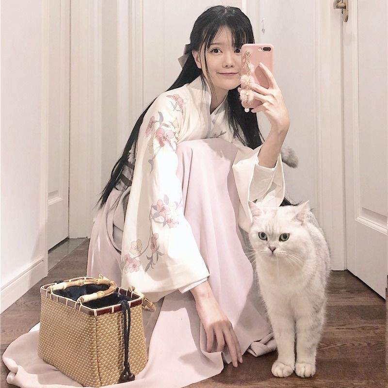 hot-sale-นักเรียนหญิง-hanfu-ในชุดโบราณเสื้อผ้าประจำวันสดและปรับปรุงใหม่กระโปรงเอวสไตล์จีนดอกเดซี่ความงาม