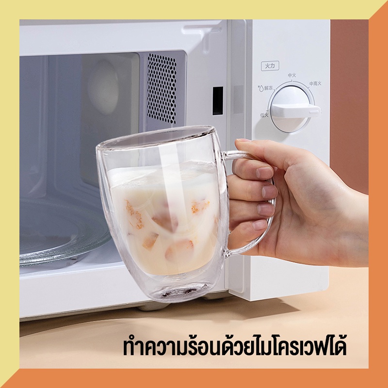 ถ้วยแก้วคู่ทนเขตร้อน-borosilicate-ถ้วยน้ําใส-250ml-350ml-450ml