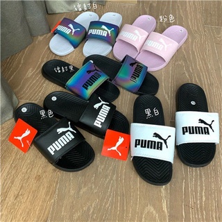 Puma รองเท้าแตะลําลอง น้ําหนักเบา สวมใส่สบาย สไตล์คลาสสิก สําหรับผู้ชาย และผู้หญิง มีสีเทา สีขาว 36026515