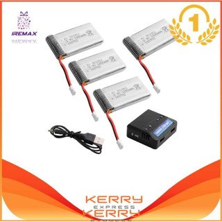 iremax แบตเตอรี่ Lipo 3.7V 1200mAh 25C (4 ชิ้น) + 4 in 1 เครื่องชาร์จแบต สำหรับ Syma X5 X5C X5SC X5SW Quadcopter