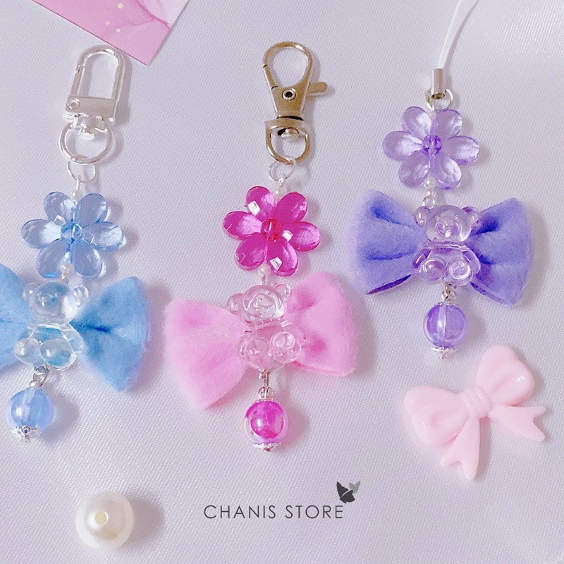 สายคล้องโทศัพท์มือถือน้องหมีน่ารัก-chanis-store