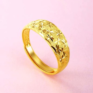 ผู้ชายและผู้หญิงแหวนทองแหวนทองชุบ ปรับขนาดเท่ากับนิ้วได้ แหวนทอง สินค้าขายดี