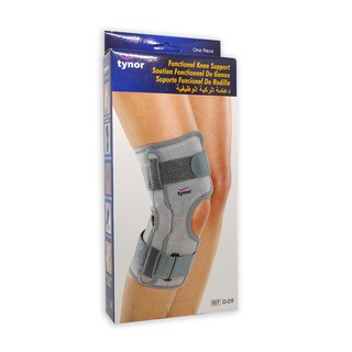 TYNOR D09-FUNCTIONAL KNEE SUPPORT อุปกรณ์พยุงเข่ามีแกนเหล็กขนาบ2ด้าน (วัดไซร์เผื่อ2-4นิ้วค่ะ)สั่งแล้วไม่รับเปลี่ยนคืน