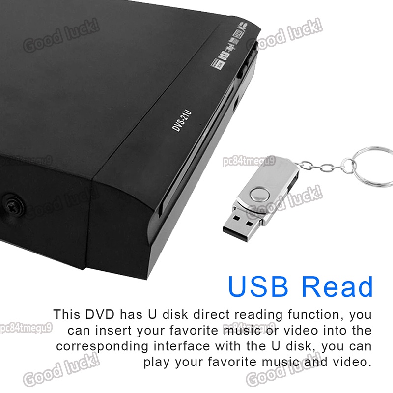 ภาพสินค้าเครื่อง DVD/VCD/CD/USB VCR Player พร้อมสาย HD สาย AV เครื่องเล่นแผ่น จากร้าน goodluck.sp บน Shopee ภาพที่ 2