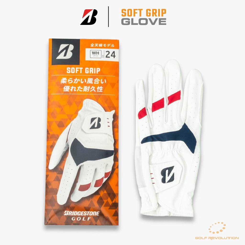 Bridgestone Soft Grip Glove WH (GLG24) ถุงมือกอล์ฟผู้ชาย ขนาด 22/23/24
