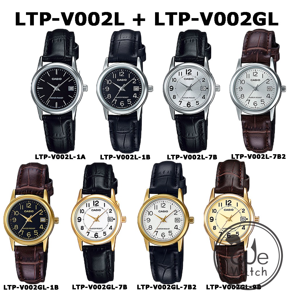 ภาพหน้าปกสินค้าCASIO 100% รุ่น LTP-V002L LTP-V002GL นาฬิกาผู้หญิง สายหนัง พร้อมกล่องและรับประกัน 1ปี LTPV002L LTPV002 จากร้าน wewatchs บน Shopee