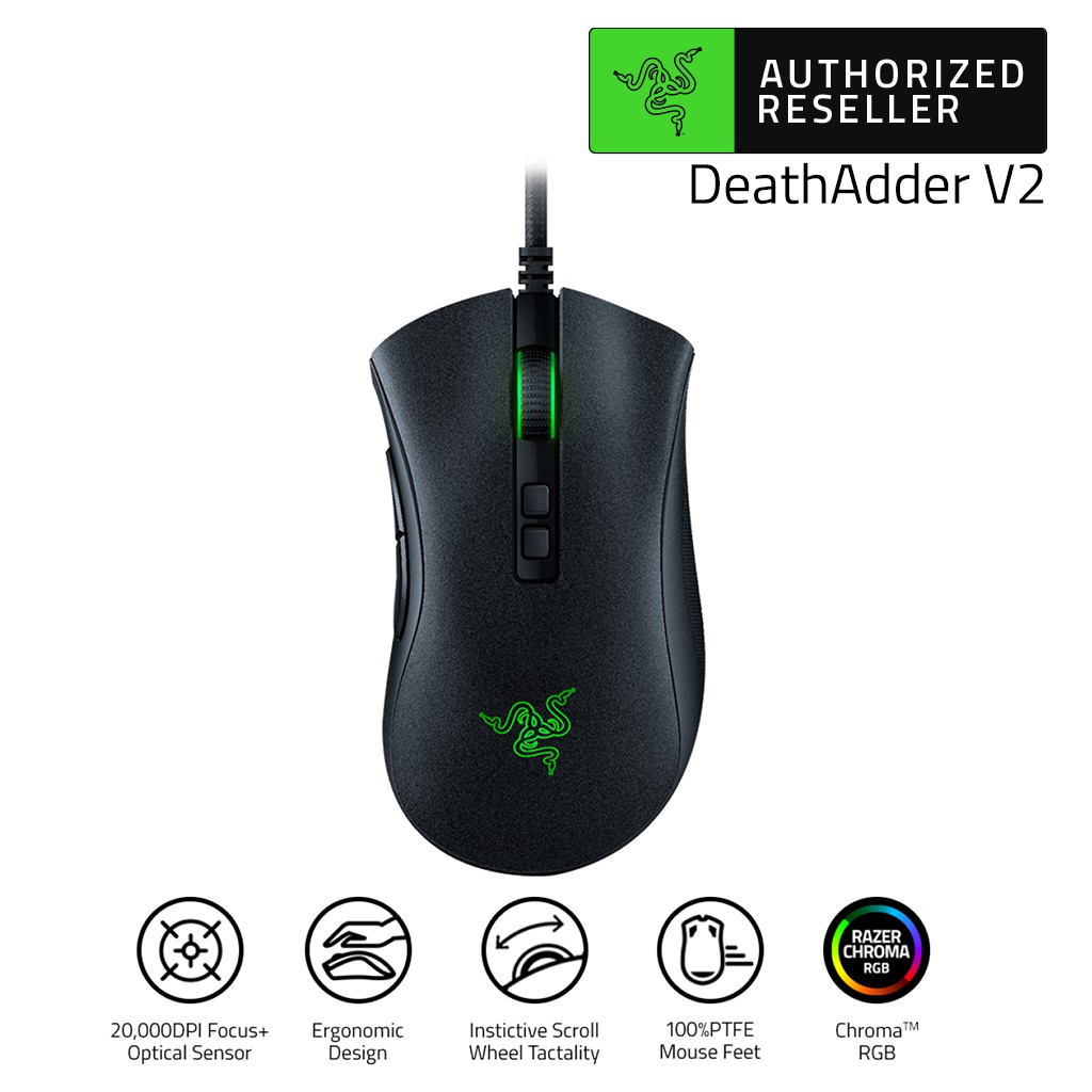 ภาพหน้าปกสินค้าRazer DeathAdder V2 Focus+20,000DPI Optical Sensor Switch Wired Gaming Mouse (เมาส์เกมมิ่ง)