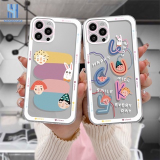 เคสโทรศัพท์มือถือ Compatible For IPhone 13 12 11 PRO MAX 6 7 6S 8 Plus X XR XS MAX 11 12 13 mini Se 2020 6SPlus 7Plus 6Plus 8Plus XSMAX พิมพ์ลายน่ารัก นิ่ม แบบใส เคสโทรศัพท์มือถือ